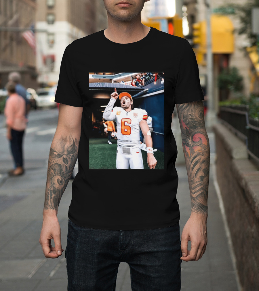 Baker Mayfield Tampa Bay Buccaneers NFL Quarterback Action Number 6 T-Shirt