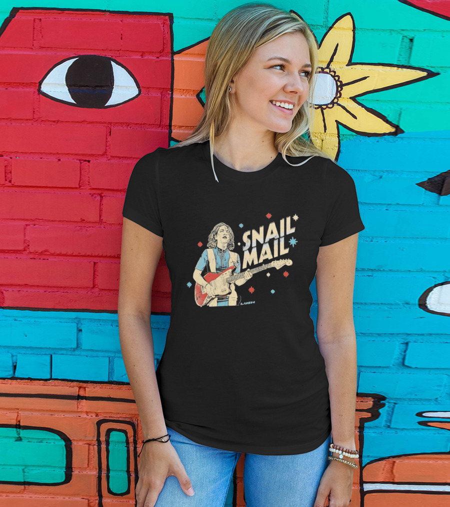 Snail Mail Lush Indie Rock Distressed Guitar T-Shirt