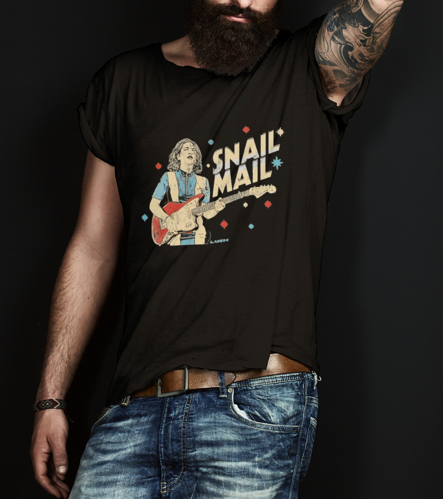 Snail Mail Lush Indie Rock Distressed Guitar T-Shirt