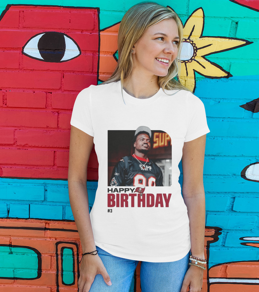 Happy Birthday Rueben Jr. Sapp Jersey #3 Football T-Shirt