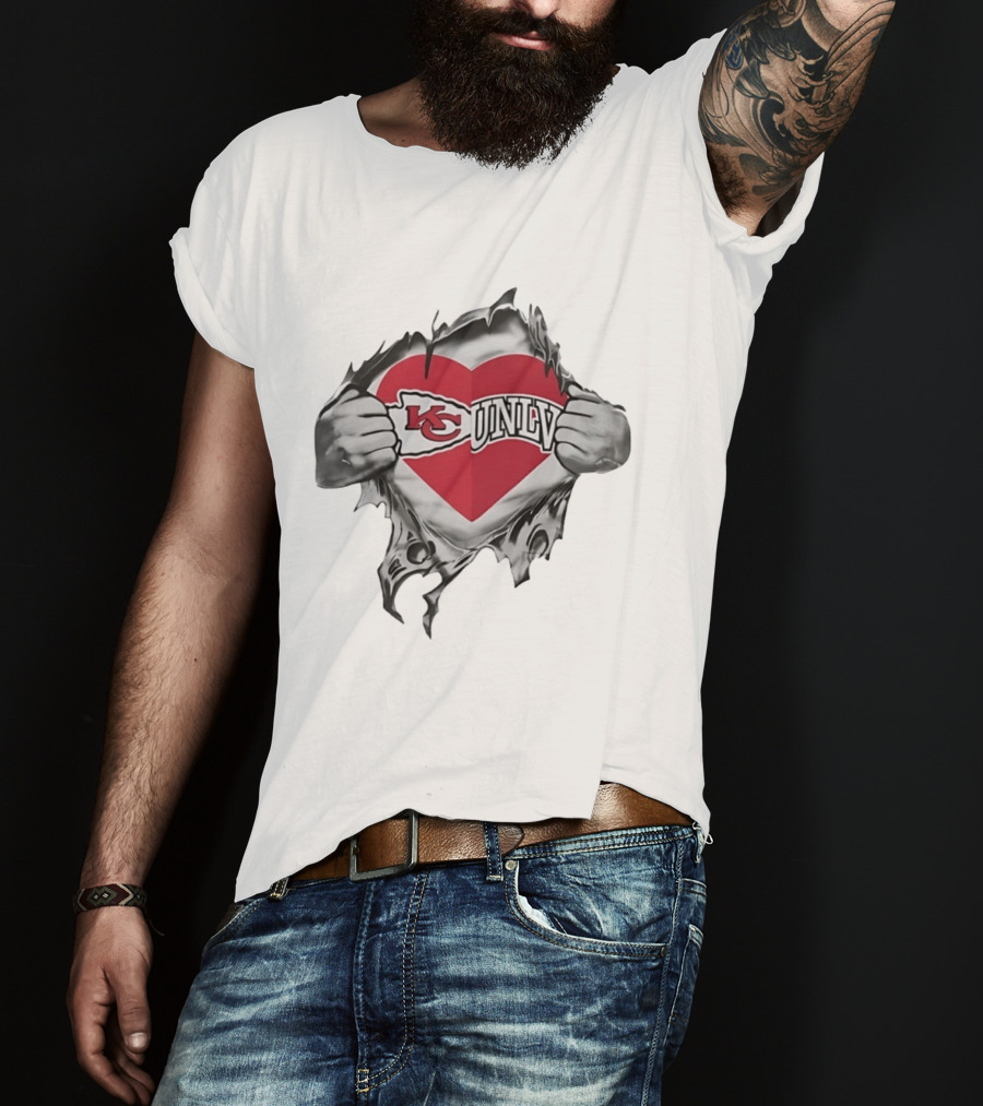 Kansas City Chiefs UNLV Rebels Heart T-Shirt