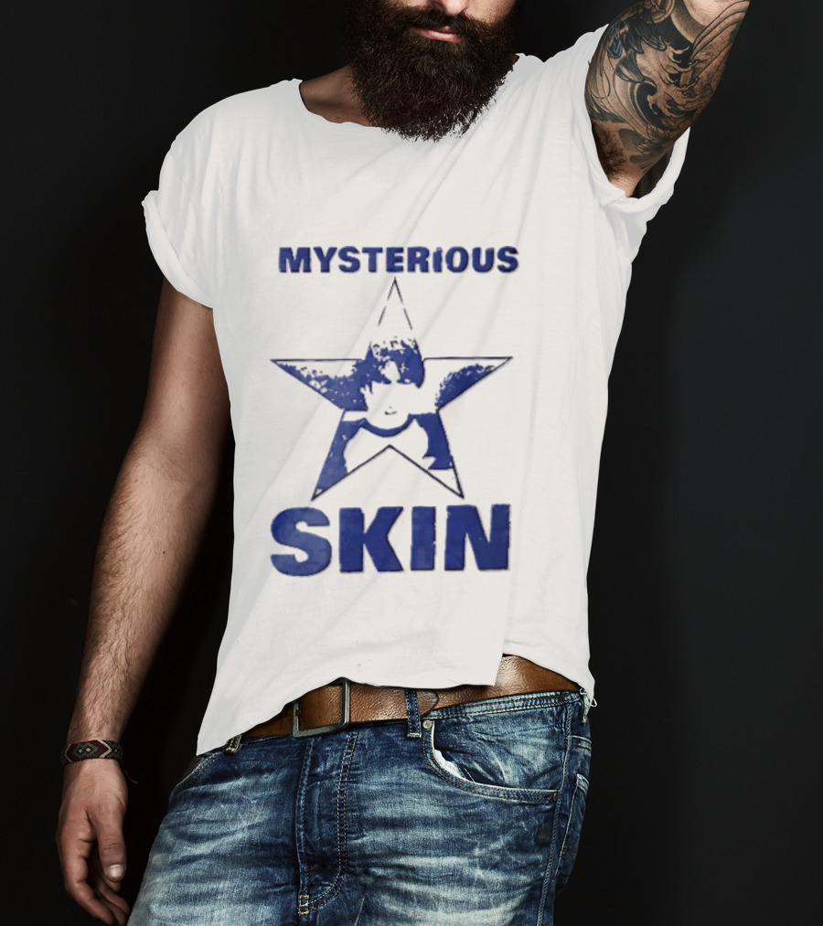 Mysterious Skin Distressed Blue Star Male Bootleg T-Shirt