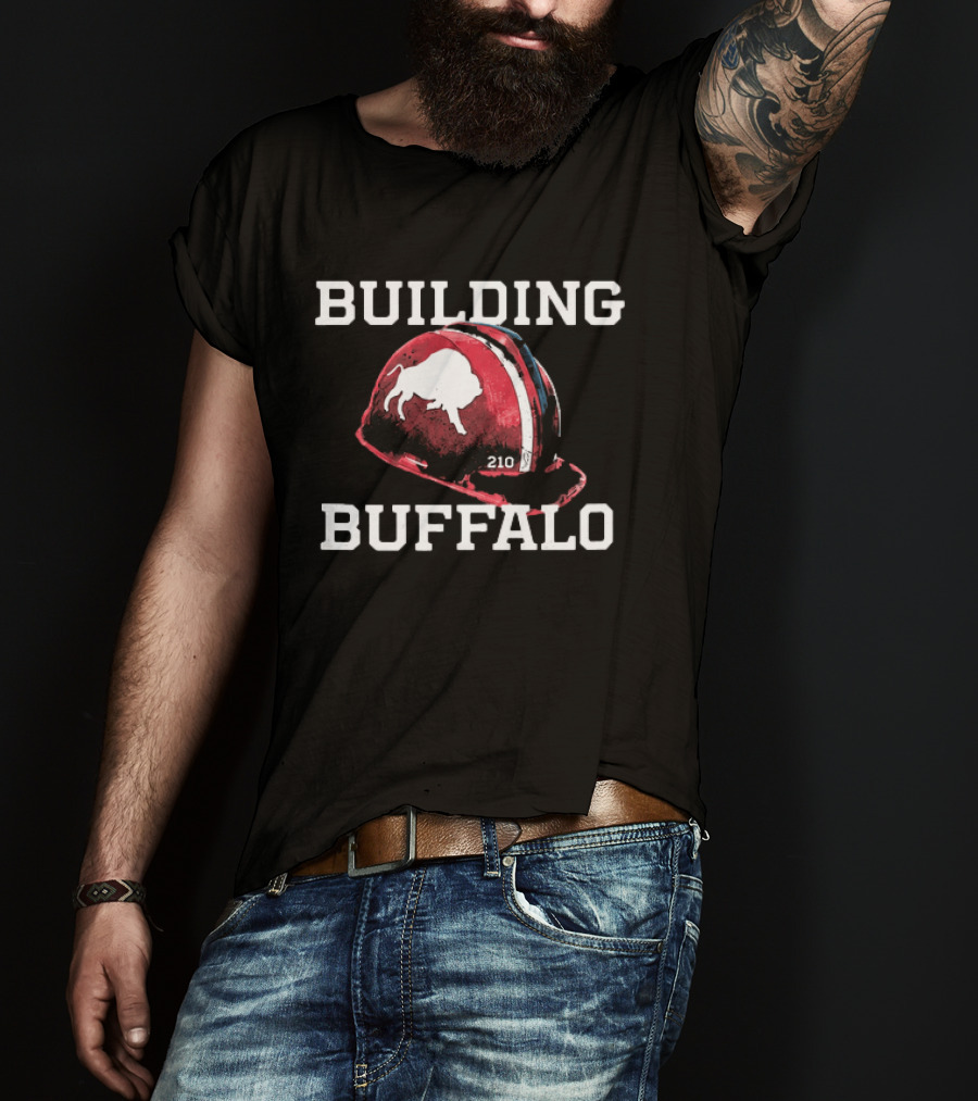 Building Buffalo 2026 Highmark Stadium Helmet T-Shirt