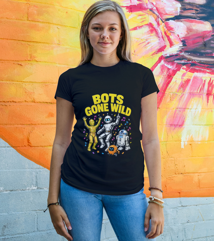 Bots Gone Wild With Star Wars Droids C 3PO R2 D2 Celebration T-Shirt