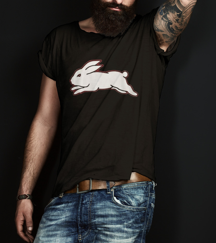 Jai 100th Game South Sydney Rabbitohs Iconic Rabbit Logo Celebration T-Shirt
