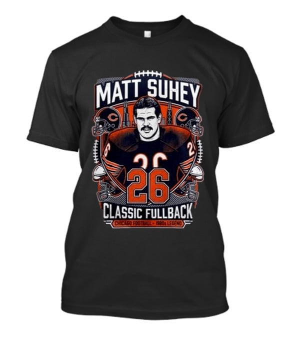 Matt Suhey Chicago Football Legend Classic Fullback 26 1980s T-Shirt