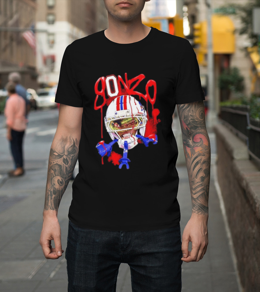 Christian Gonzalez Gonzo New England Patriots Football Helmets And Gear T-Shirt