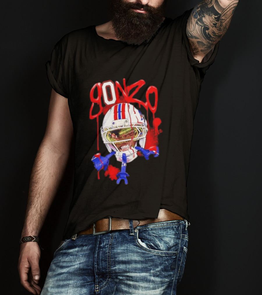 Christian Gonzalez Gonzo New England Patriots Football Helmets And Gear T-Shirt