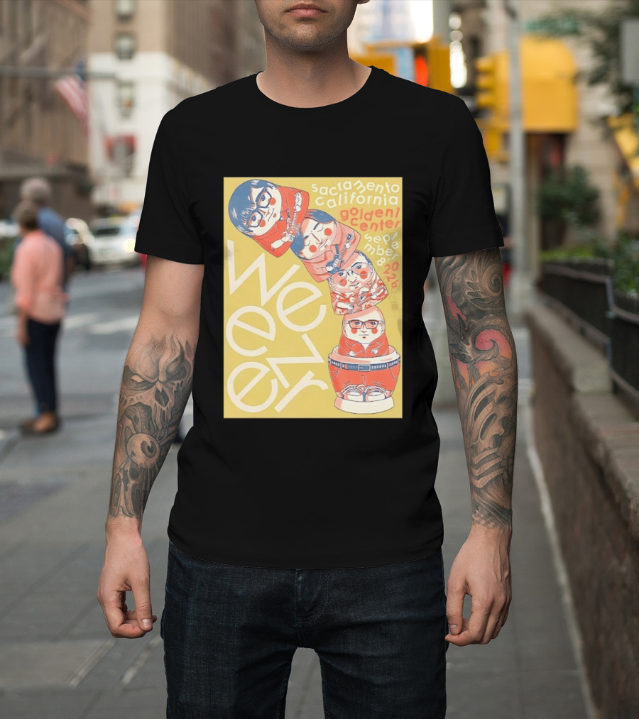 Sacramento California Golden 1 Center September 8 2026 Weezer Concert Matryoshka Dolls T-Shirt