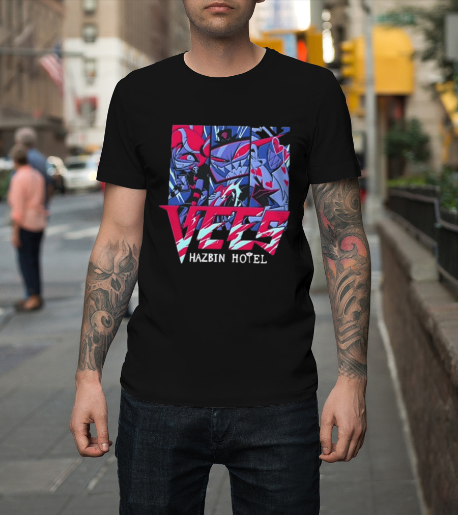 Vees Hazbin Hotel Cartoon Demon Characters T-Shirt