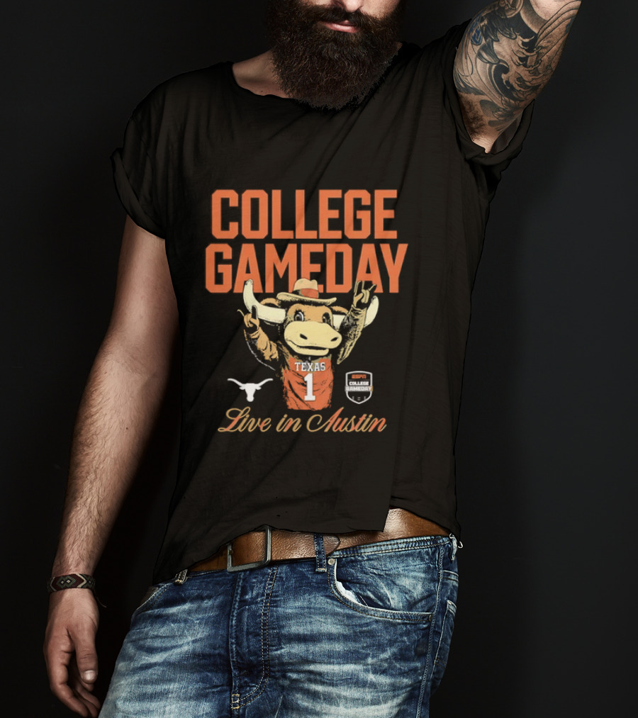 College Gameday Live In Austin Texas Longhorns Number 1 T-Shirt