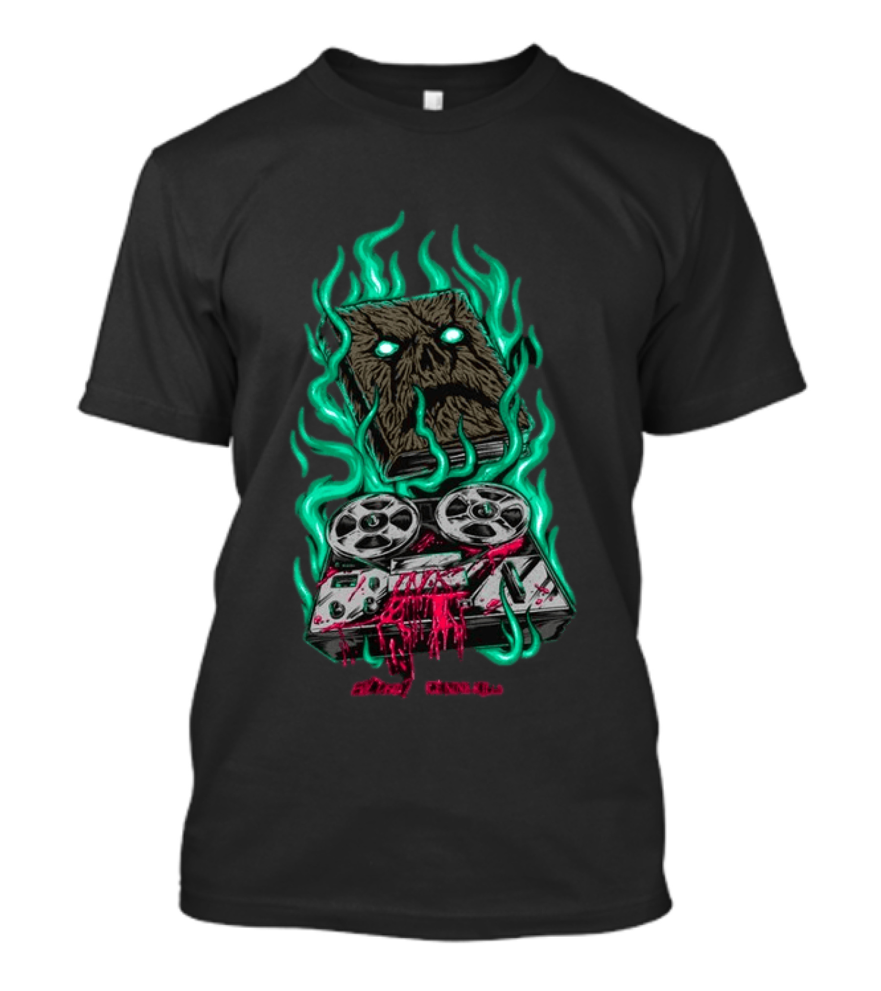 Ice Nine Kills Necronomikills Evil Dead 2 2026 Tape Recorder And Book With Flames T-Shirt