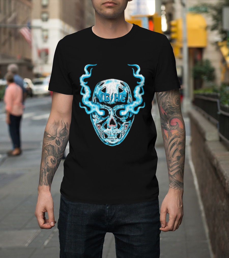Violent Gentlemen Hockey Club VGHC Skull Mask Smoky Blue T-Shirt
