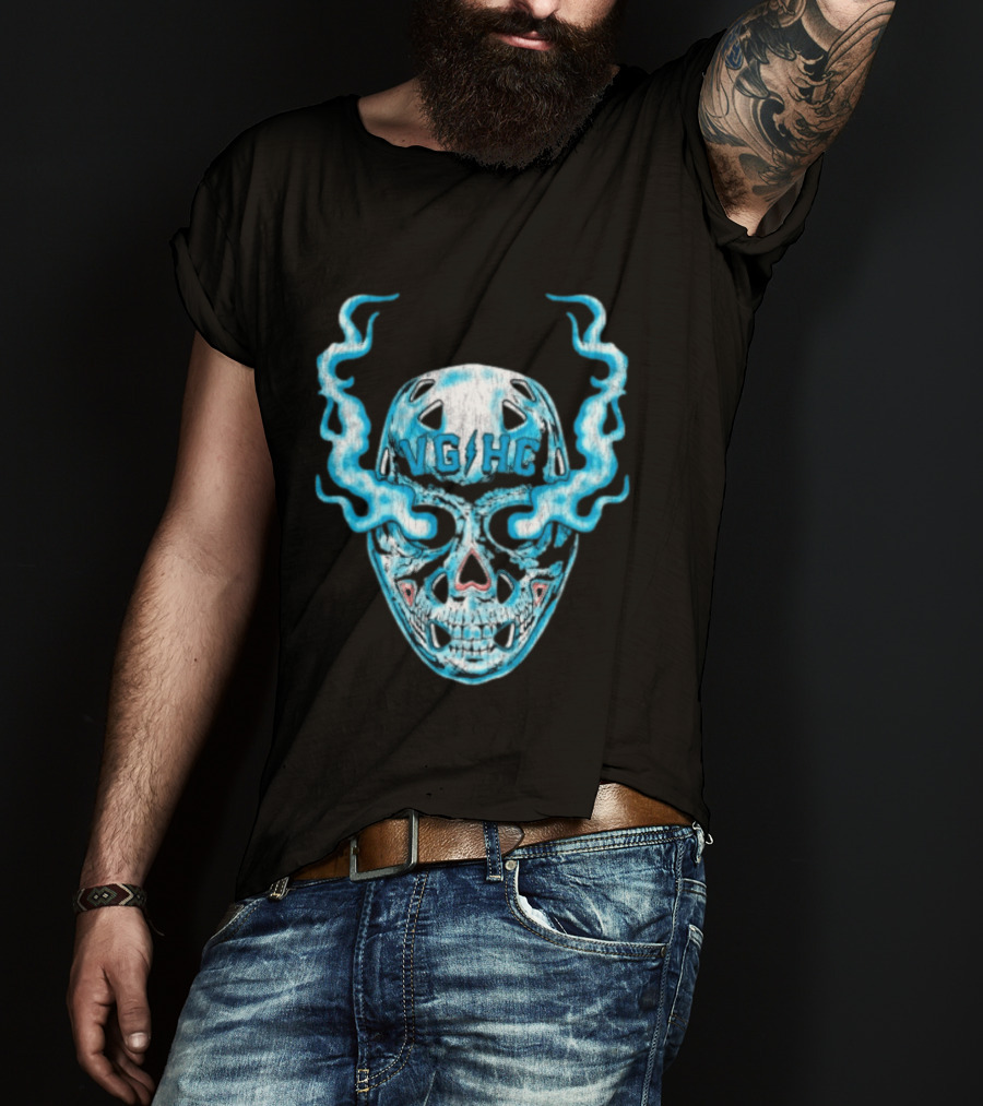 Violent Gentlemen Hockey Club VGHC Skull Mask Smoky Blue T-Shirt