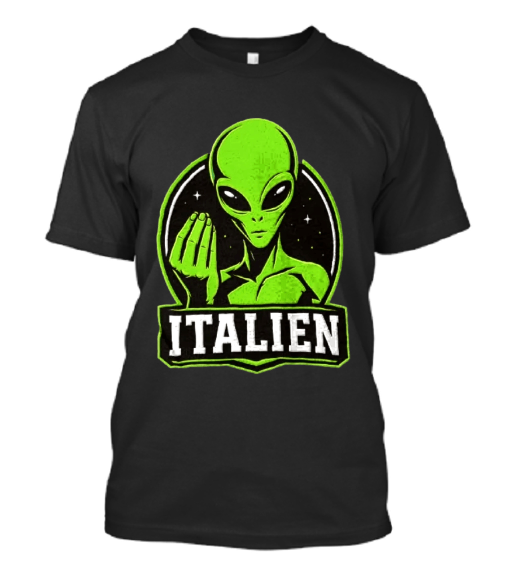 Italien Alien Hand Gesture Space Humor T-Shirt