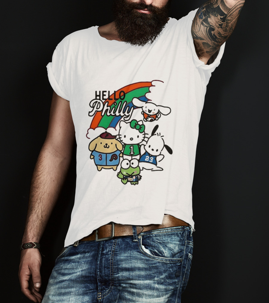 Hello Philly Sanrio Characters Rainbow Sports Team T-Shirt