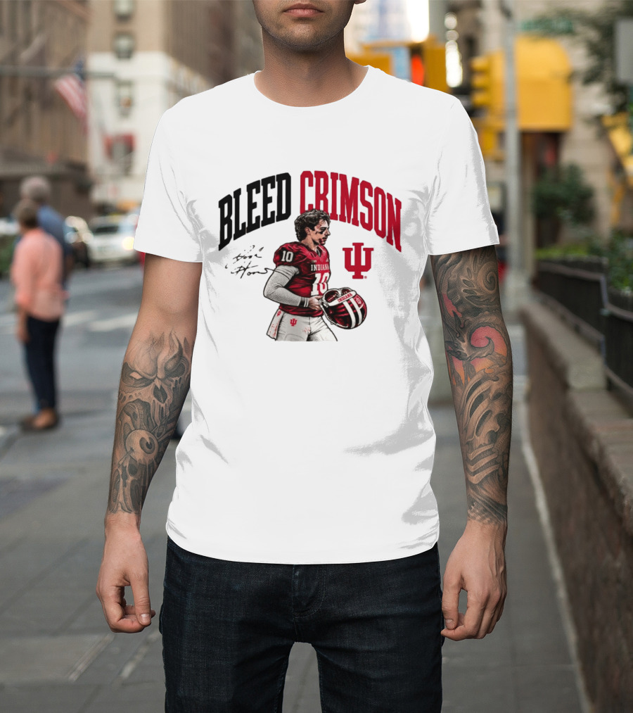 Bleed Crimson Indiana Josh Hoover IU Football T-Shirt