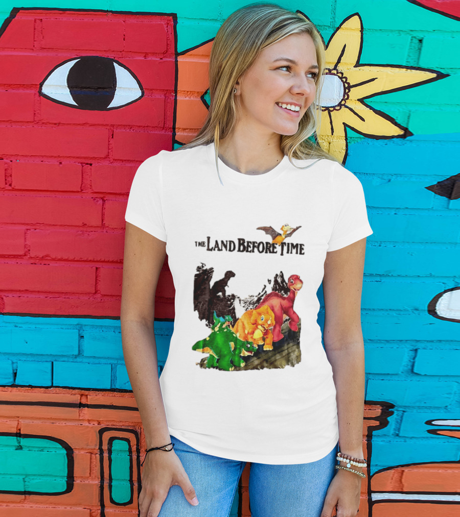 The Land Before Time Littlefoot Petrie Cera Spike Dinosaur Movie Youth T-Shirt