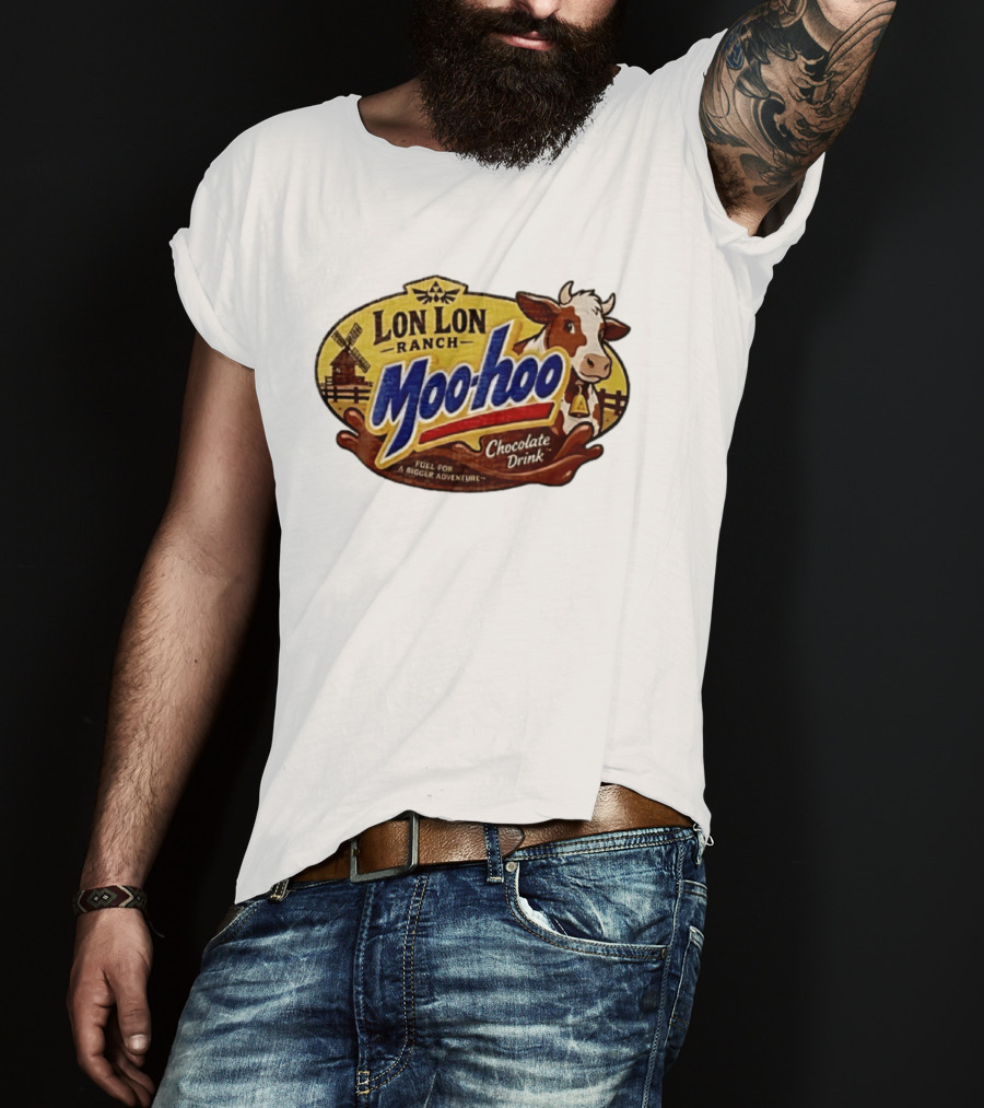 Lon Lon Ranch Moo Hoo Chocolate Drink Fuel For A Bigger Adventure Legend Of Zelda T-Shirt