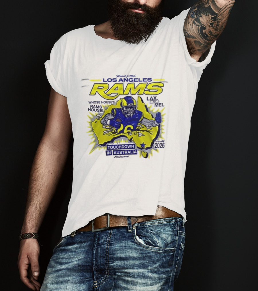 Los Angeles Rams Touchdown Fans Support Down Under Australia T-Shirt