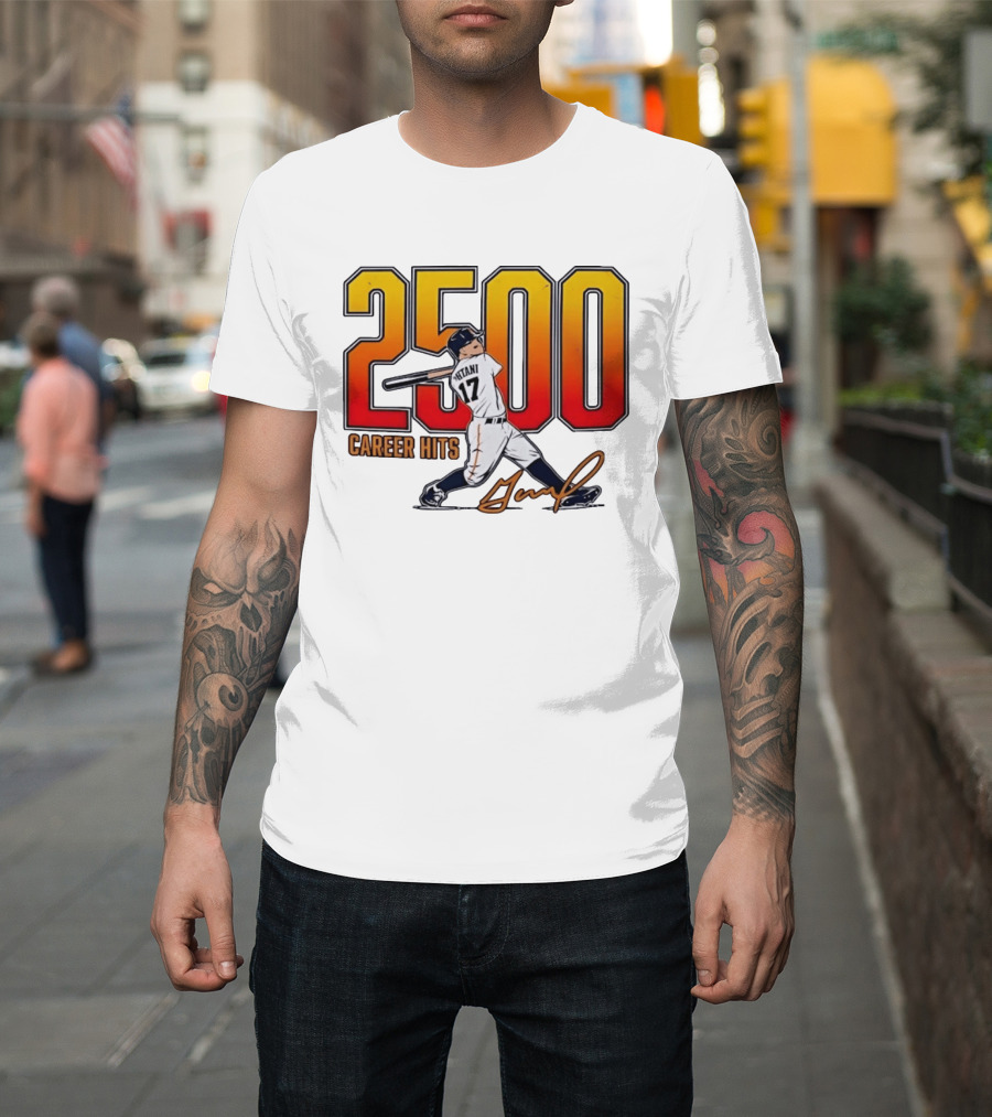 Shohei Ohtani 2500 Career Hits 17 Baseball Player Signature T-Shirt