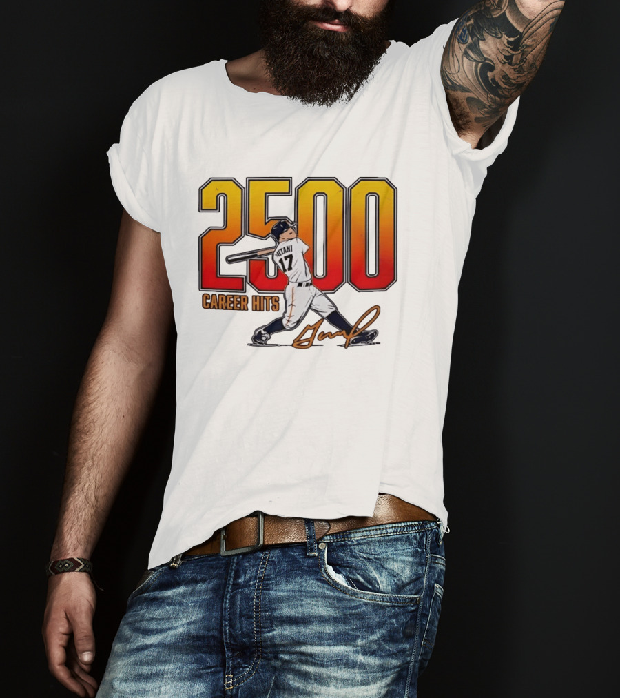 Shohei Ohtani 2500 Career Hits 17 Baseball Player Signature T-Shirt