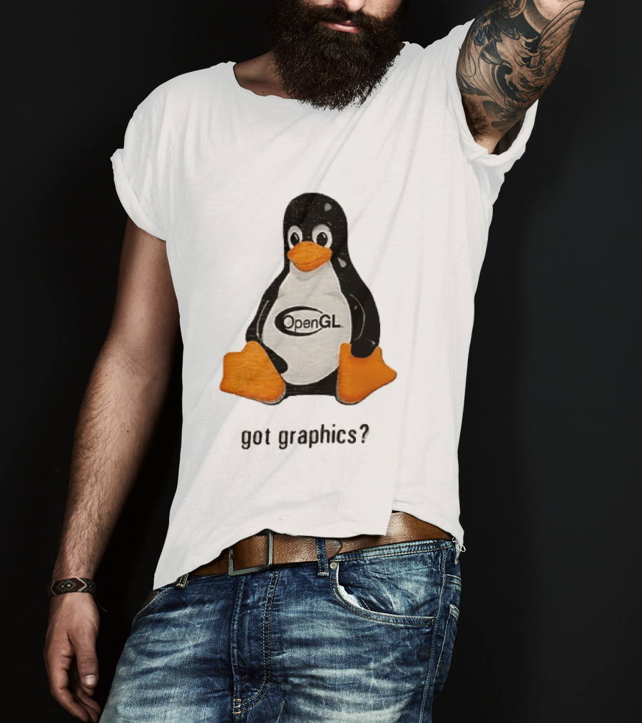 Tux Linux Penguin OpenGL Got Graphics? T-Shirt