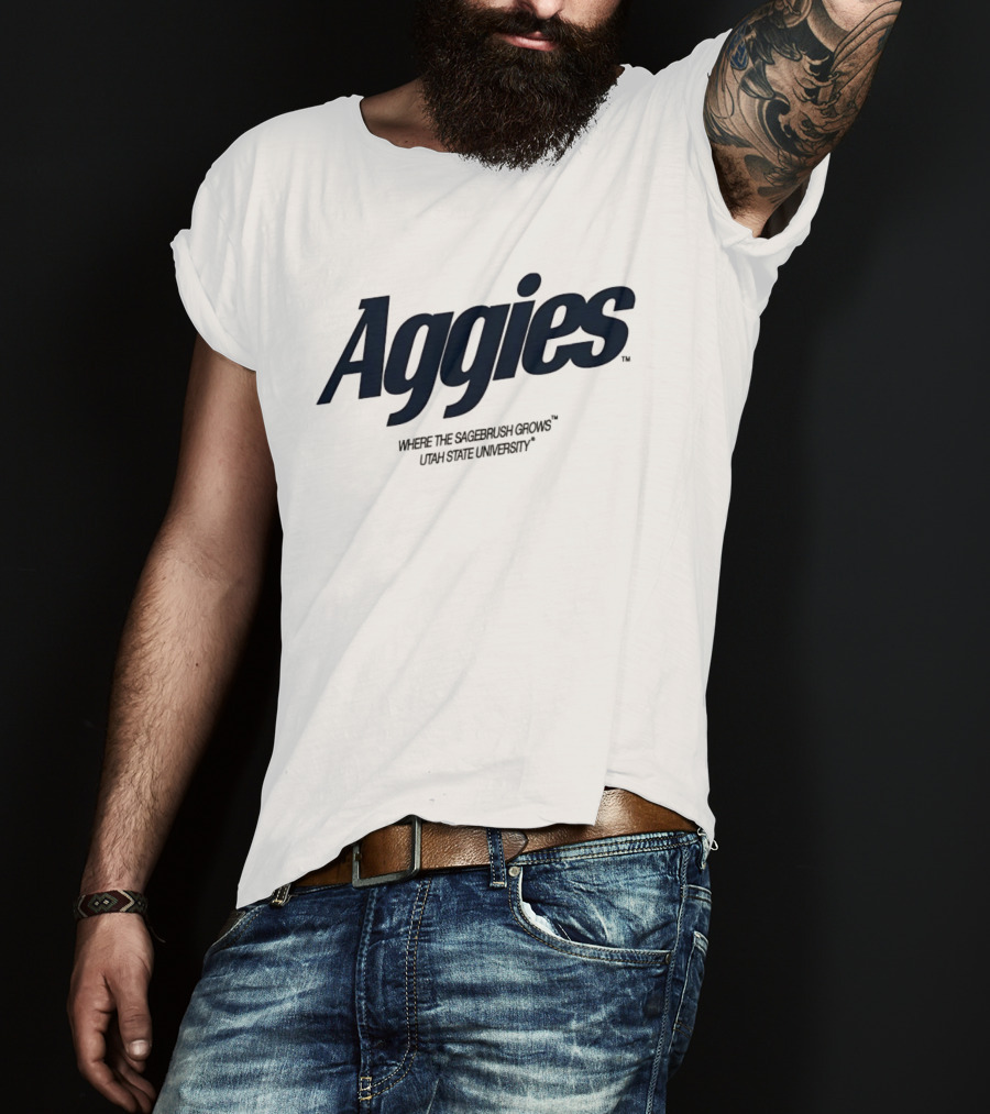 Aggies Where The Sagebrush Grows Utah State University T-Shirt