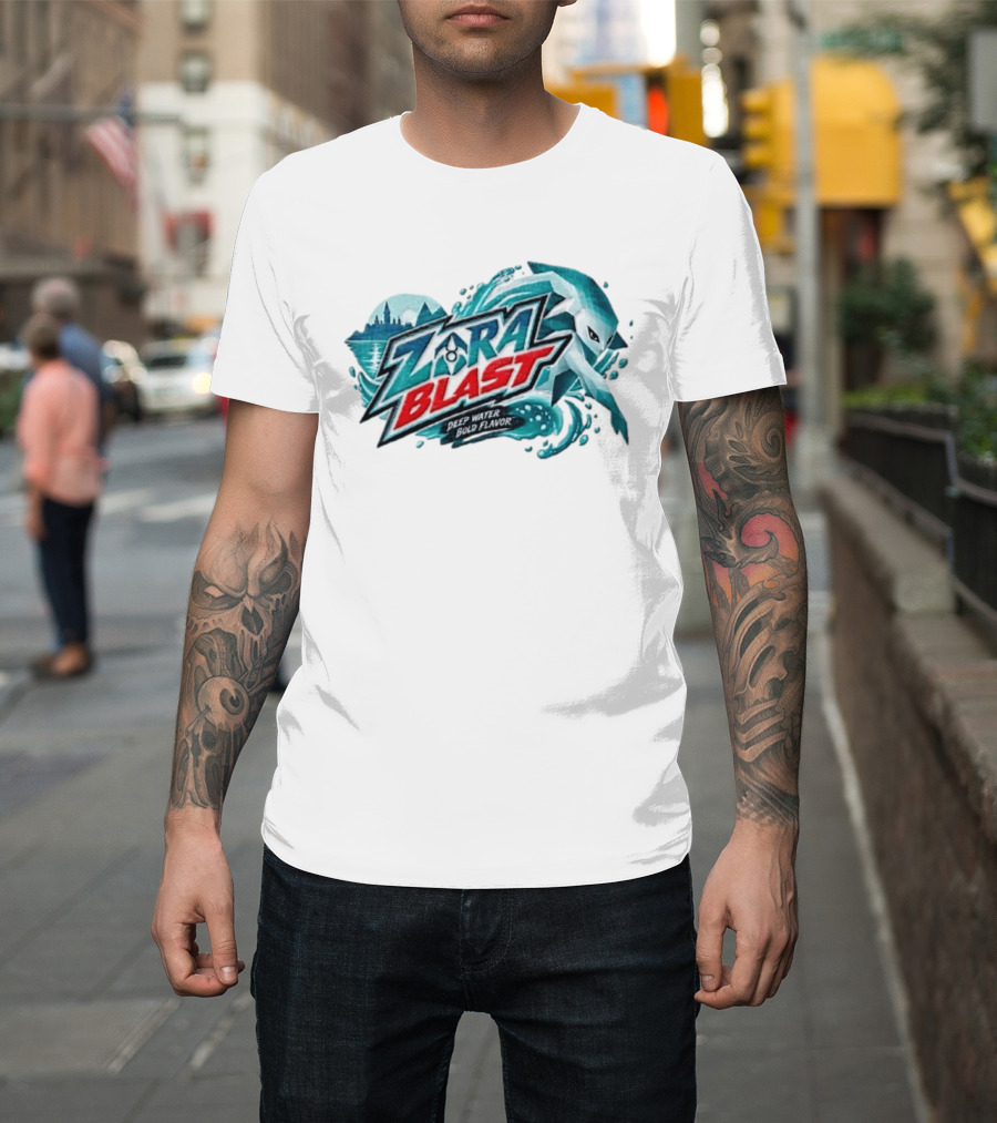 Zora Link The Legend Of Zelda Zora Blast Deep Water Flavor T-Shirt