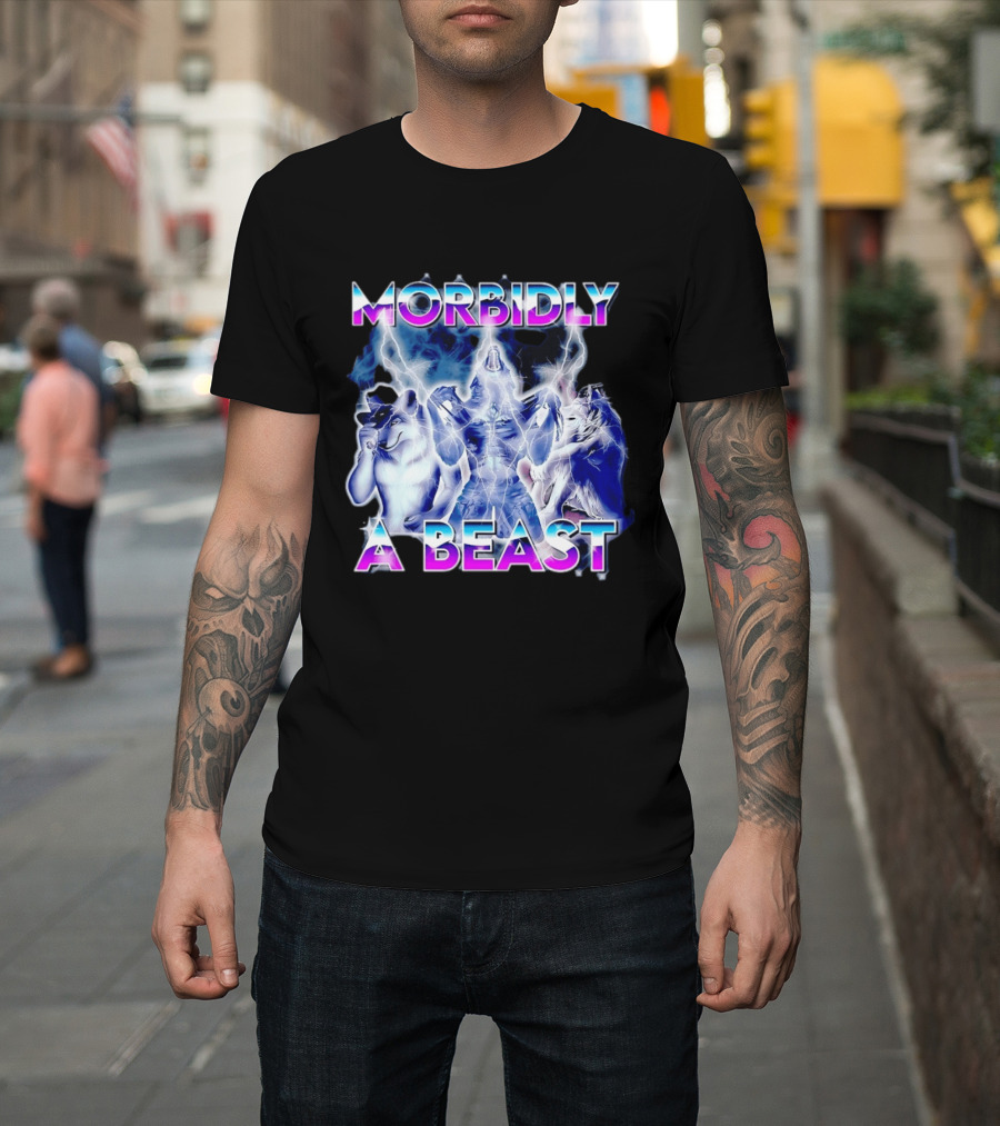 Morbidly A Beast Werewolf Aesthetic Electric Wolves T-Shirt