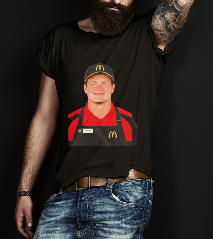 Drake Maye McDonald's Crew Member Uniform New England Patriots T-Shirt