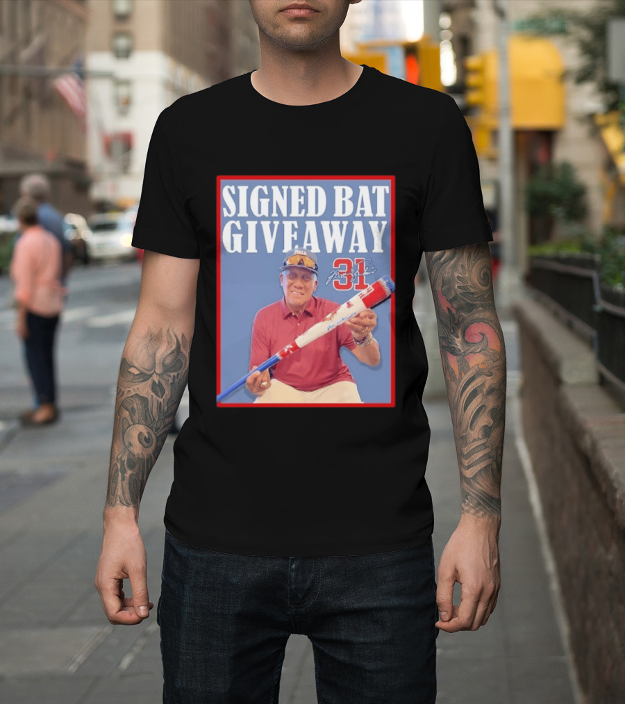Ferguson Jenkins Signed Bat Giveaway 31 Autograph Event T-Shirt