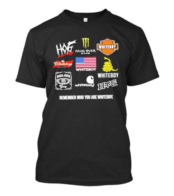 HXF Hangover Gang Whiteboy Remember Who You Are Whiteboy Whitesox USA Flag Gadsden T-Shirt