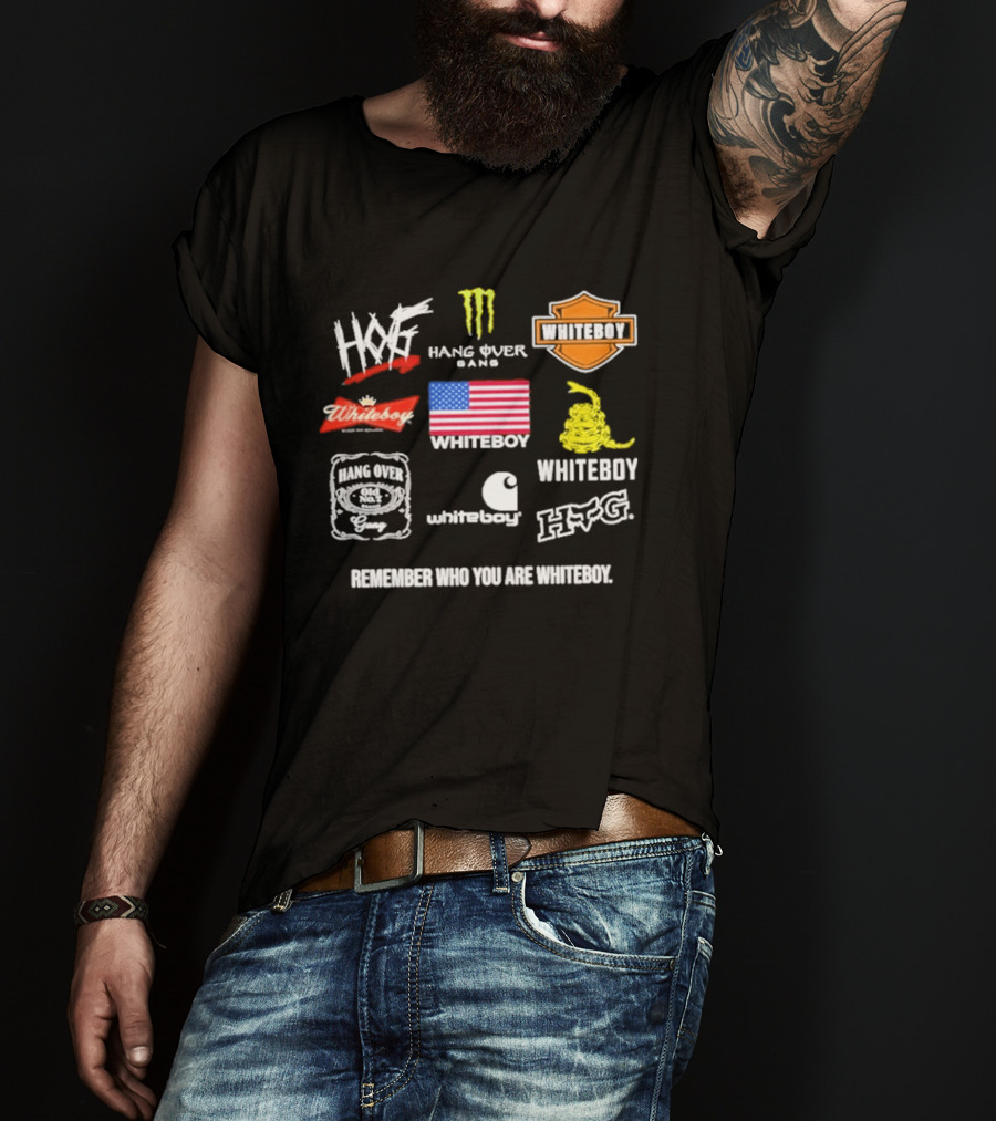 HXF Hangover Gang Whiteboy Remember Who You Are Whiteboy Whitesox USA Flag Gadsden T-Shirt