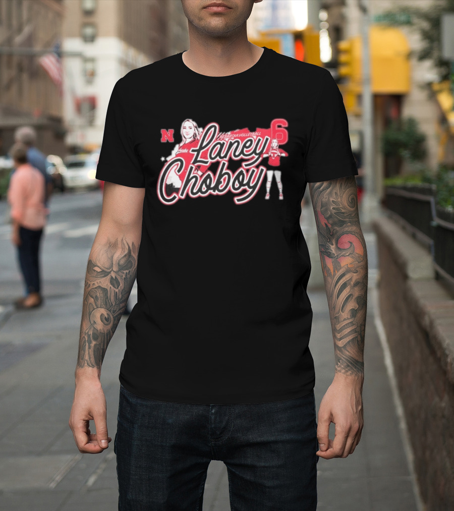 Laney Choboy Nebraska Volleyball Cornhusker Graffiti Style 6 T-Shirt