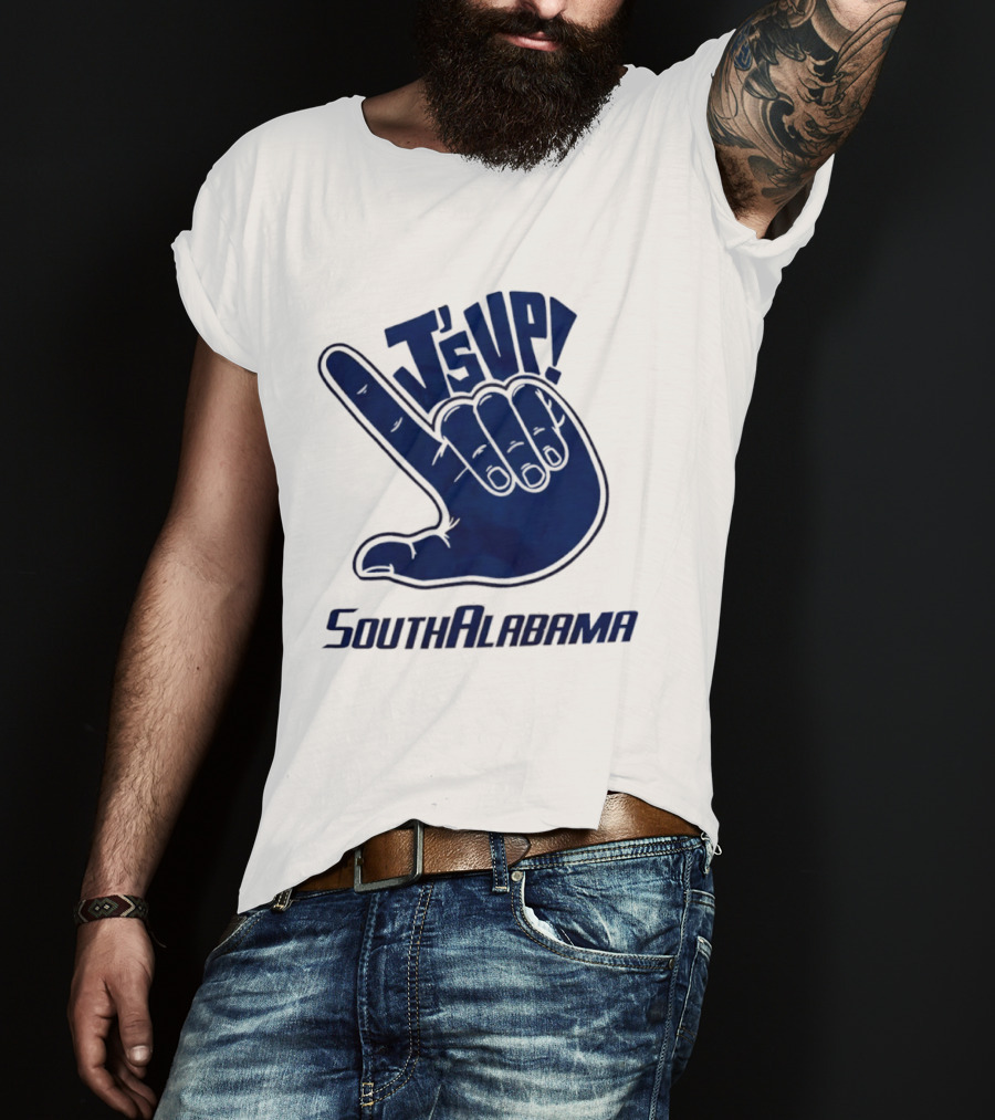 J's Up South Alabama Jaguars Hand Sign Fan Gear T-Shirt