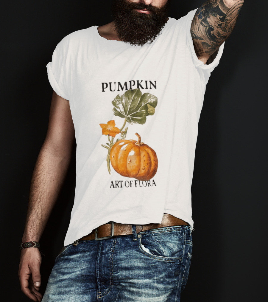 Pumpkin Art Of Flora Botanical Nature Harvest T-Shirt