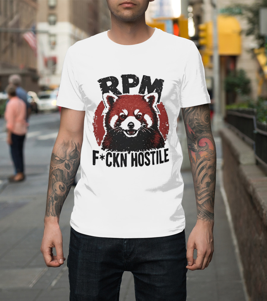 RPM Fckn Hostile Red Panda Fierce Cartoon T-Shirt