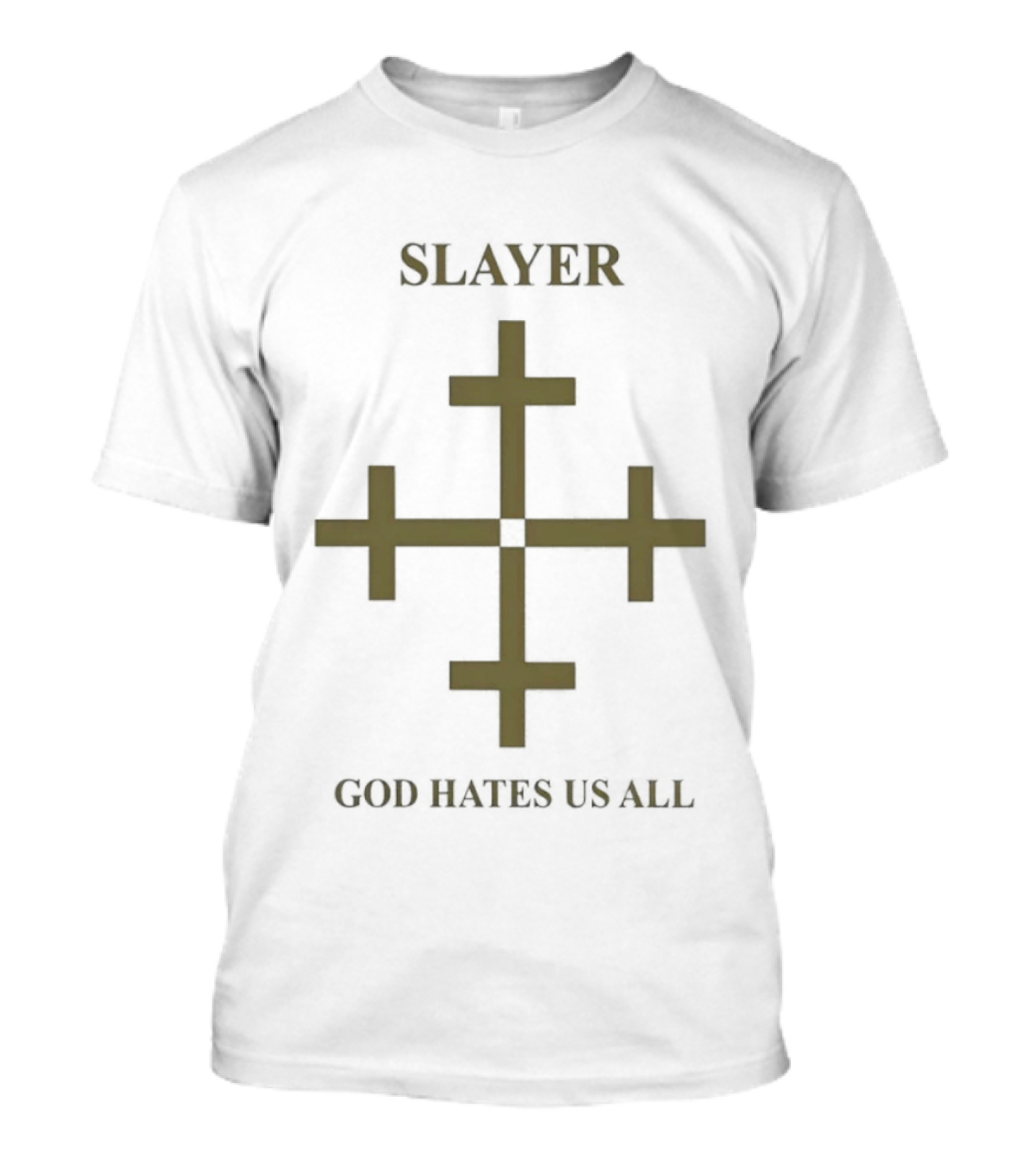 Slayer God Hates Us All Cross Symbol Thrash Metal T-Shirt