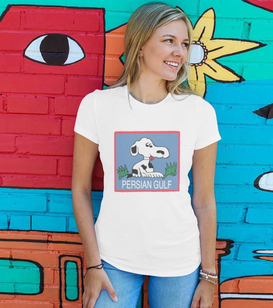 Snoopy Persian Gulf Camouflage Peanuts Cartoon T-Shirt