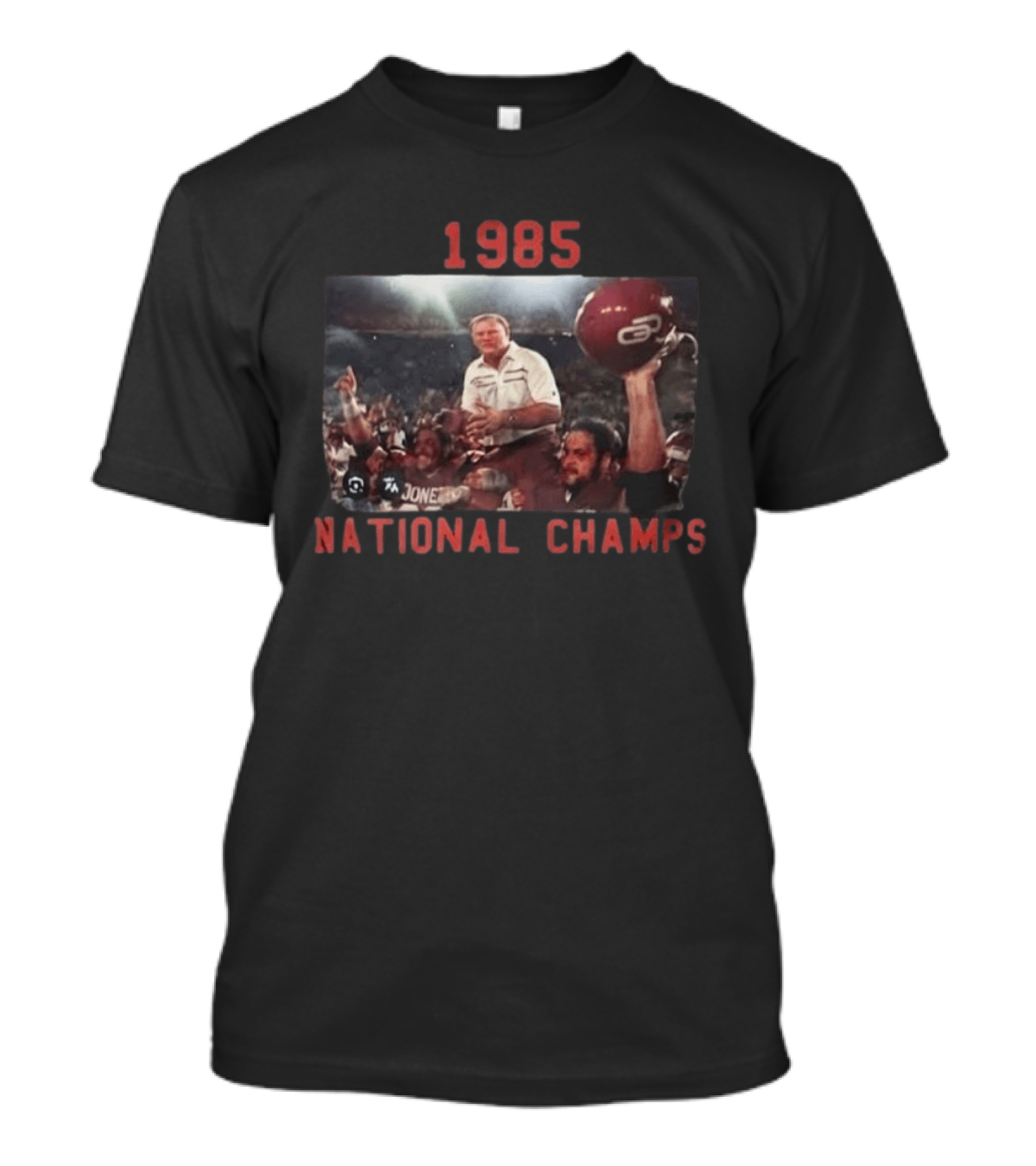 1985 National Champs Barry Switzer Tony Casillas Celebration T-Shirt