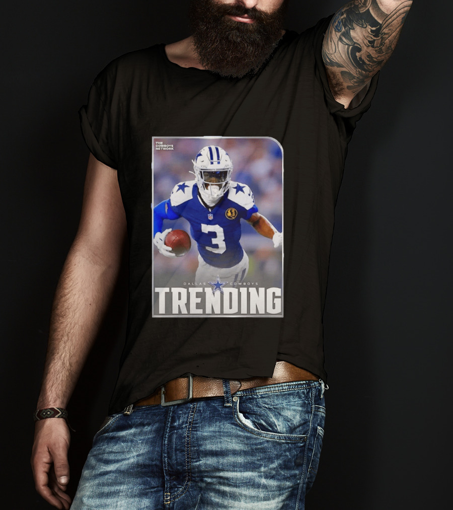Dallas Cowboys Network Trending Number 3 Player Football T-Shirt