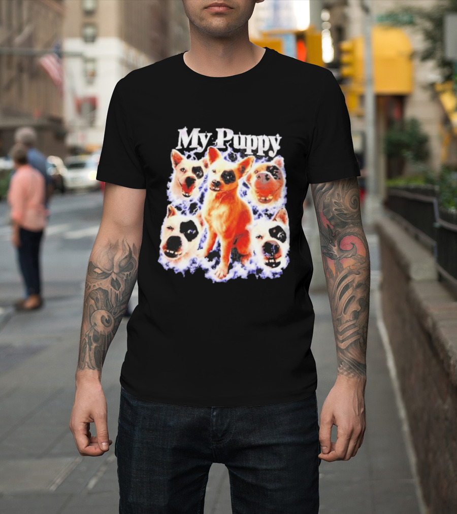 My Puppy Australian Cattle Dog Blue Heeler Faces T-Shirt