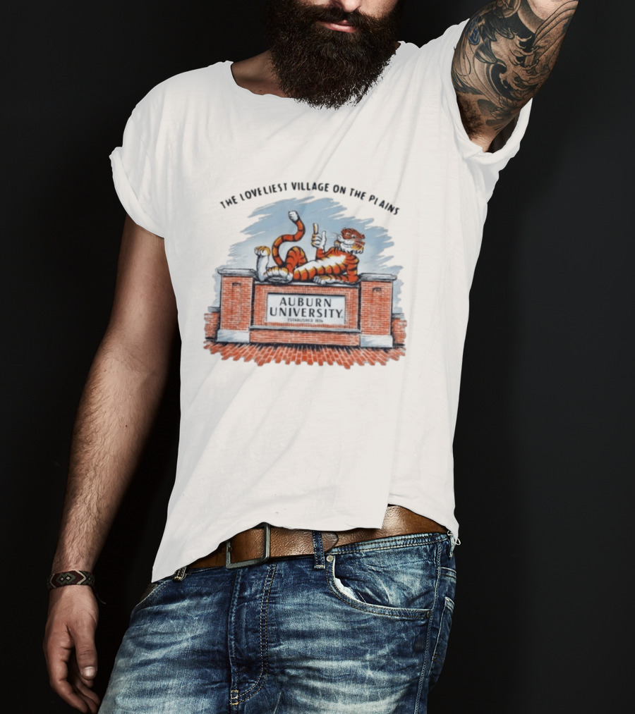 Auburn University Established 1856 The Loveliest Village On The Plains Tiger T-Shirt
