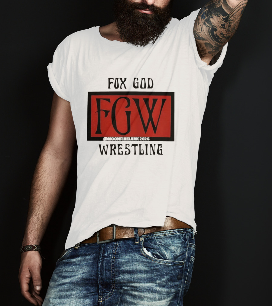 Fox God FGW Wrestling Moonfirelark 2025 Red T-Shirt