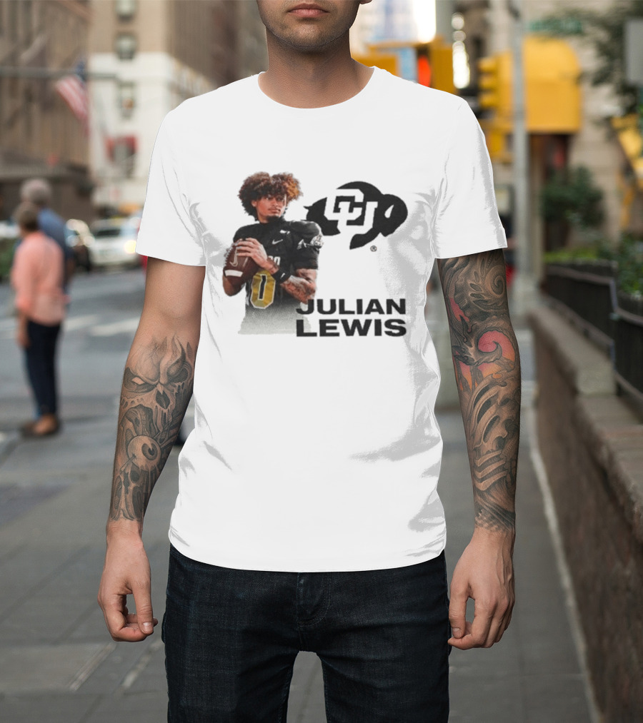 Julian Lewis Colorado Buffaloes CU Football T-Shirt
