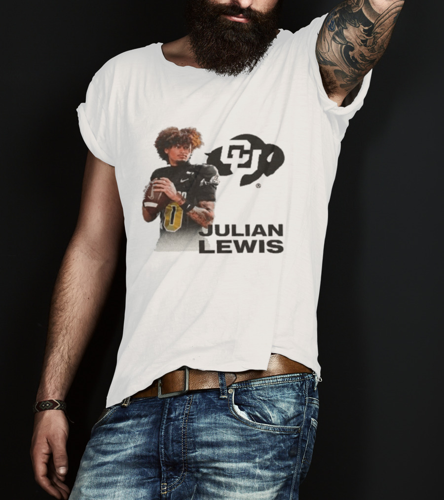 Julian Lewis Colorado Buffaloes CU Football T-Shirt