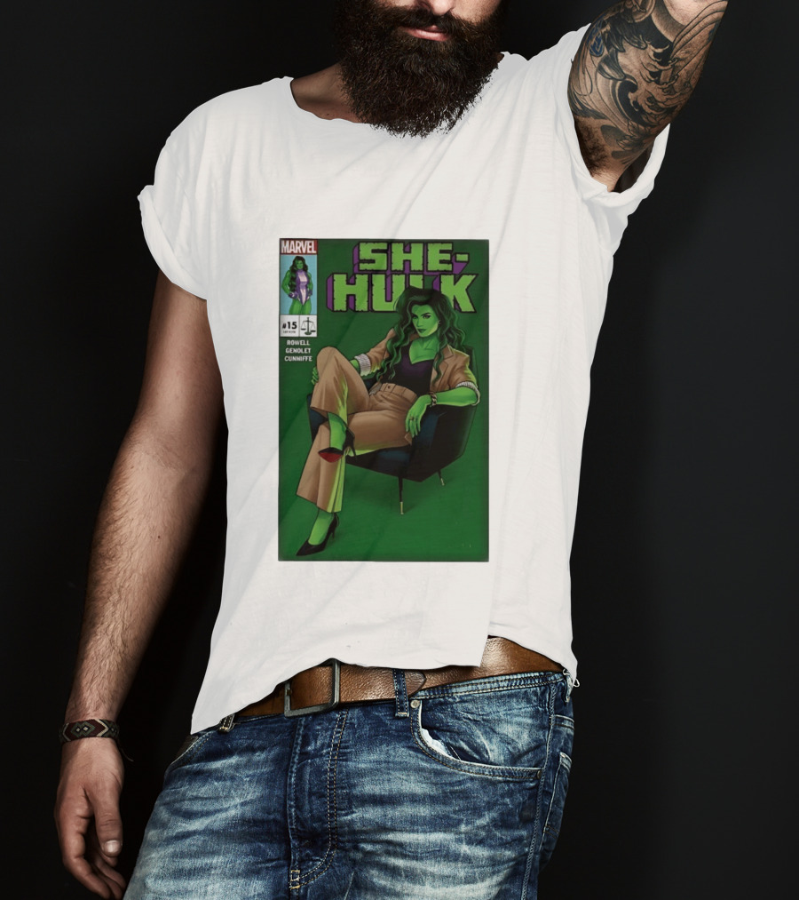 Marvel She Hulk Issue 15 Comic Book Cover Rowell Genolet Cunniffe T-Shirt