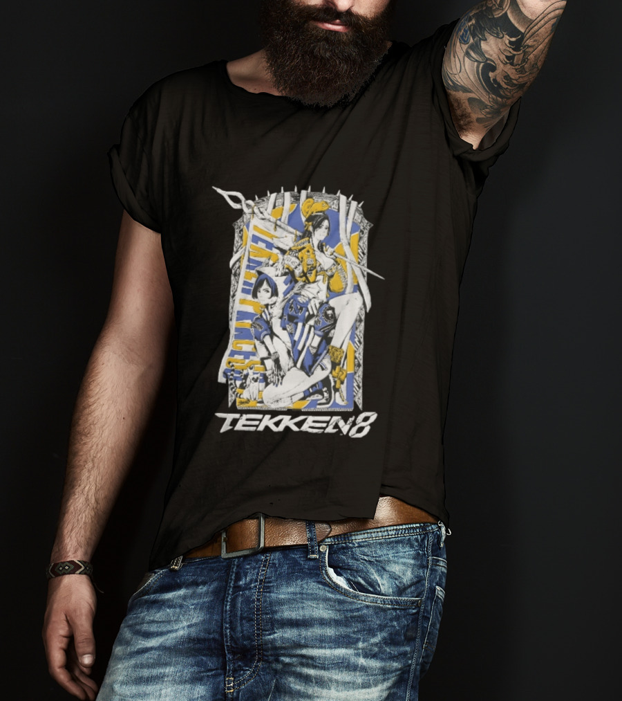 Tekken 8 Team Princess Anime Female Fighters Art Chameleon Flag T-Shirt