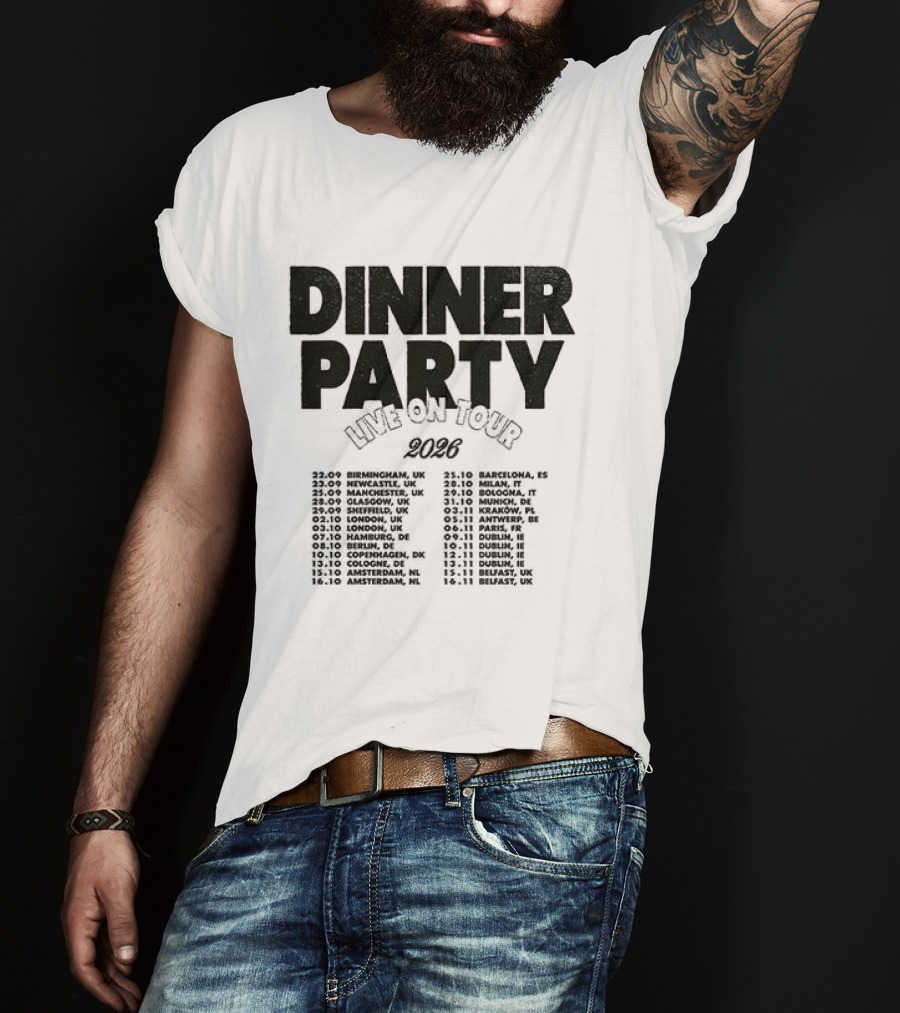 Niall Horan Dinner Party Live On Tour 2024 Dates Schedule T-Shirt